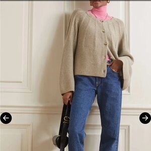 NWOT LouLou Studio Lanta Cashmere Cardigan Beige M
